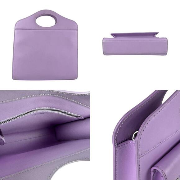 BURBERRY Purple Leather Shoulder Bag - Picture 3 of 5